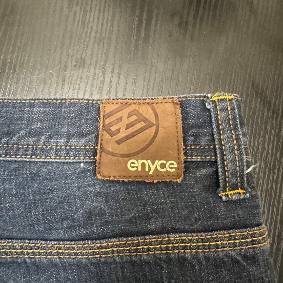 VTG Encye Jeans Men's 40 Dark Wash Embroidered Baggy Skater Hip Hop Rap Y2K 00s - Picture 5 of 12